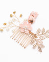 Blue White Purple Color Flower Hair Comb
