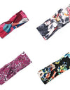 Floral cross hair band