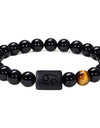 Twelve Constellation Elastic Bracelet Men Obsidian Couple