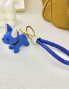 Cute Puppy Blue Key Exquisite Pendant With Keychain