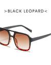 Square Double Beam Sunglasses Men And Women Retro Personality