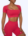 Yoga Wear Suit Running Sports Vest Beautiful Back Zipper Long Sleeve Peach Hip Fitness Shorts