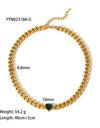 European And American 18K Gold-plated Inlaid Zircon Light Luxury Non-fading Stainless Steel Bracelet Necklace