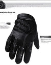 Army Fan Seal Tactical Cool Motorcycle Motorcycle Full Finger Non-slip Gloves