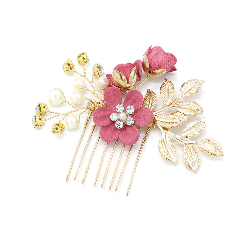 Blue White Purple Color Flower Hair Comb