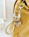 Cute Puppy Blue Key Exquisite Pendant With Keychain