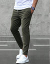 Men's Casual Pants With Pockets Fashion Slim Fit Drawstring Trousers