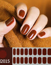 Finger Baking-free Gel Nail Stickers Simple Grid Line Nail Sticker One Piece Dropshipping