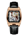 Casual Men's Leather Belt Automatic Mechanical Watch Long Movement Hollow Watch