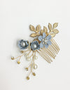 Blue White Purple Color Flower Hair Comb