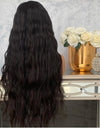 Women's Black Partial Big Wave Long Curly Hair Wig