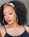 Black Hand Curl Small Curly Tube Binding Twist Fluffy Afro Wig