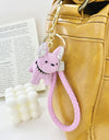 Cute Puppy Blue Key Exquisite Pendant With Keychain