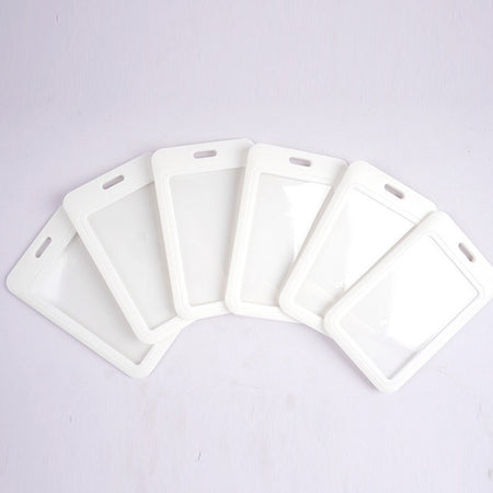 White Abs Card Holder Plastic Meal Card Student ID