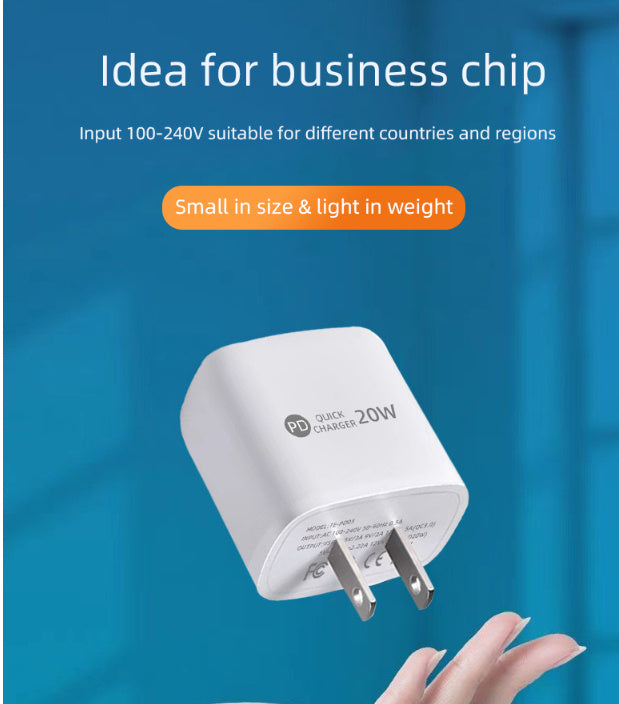 Mobile Phone Charging Plug Fast Charge PD20W Applicable