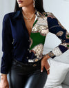 Printed Long Sleeve Shirt Top Women's Wear