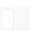 White Abs Card Holder Plastic Meal Card Student ID