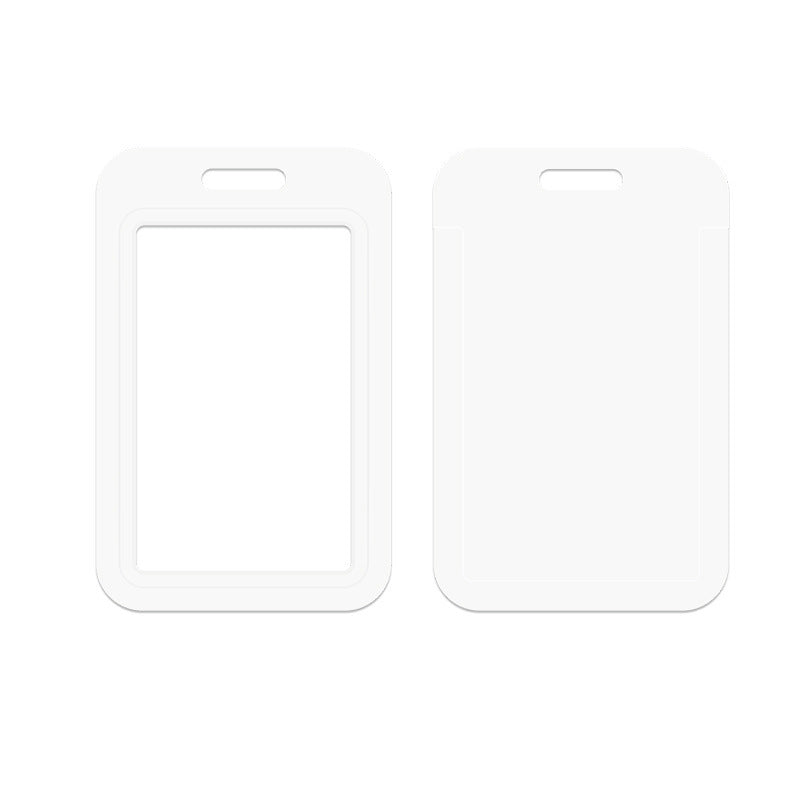 White Abs Card Holder Plastic Meal Card Student ID