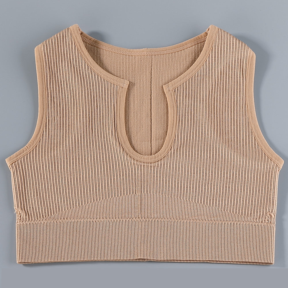 Sports Underwear Women's Fitness Running Shockproof Yoga Vest Deep U