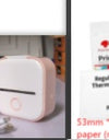 Portable Mini Thermal Label Printer Home Photo Printer Student Wrong Question Printer Bluetooth-compatible Mini Label Printer Price Tag