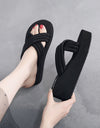 Women's Fashion Cross Thick Wedge-heel Slippers