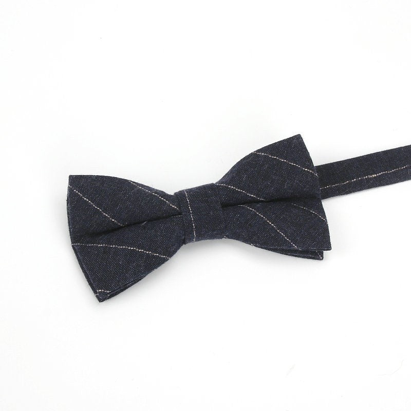 Men's cotton bow tie Korean fashion casual stripes