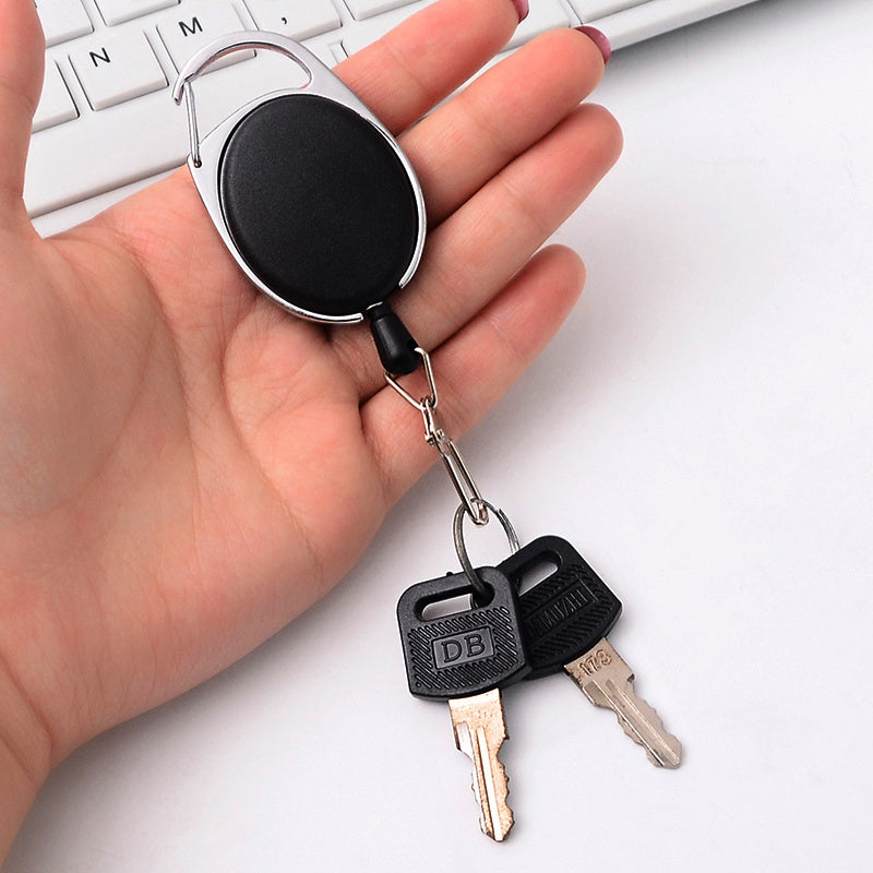 Creative Telescopic Wire Rope Key Ring Carabiner