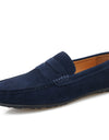 Men's Solid Color Suede British Flat Casual Shoes