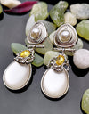 Fashion Exaggerated Moonstone Pearl Earrings