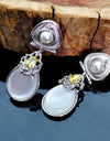 Fashion Exaggerated Moonstone Pearl Earrings