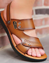 Men's Genuine Leather Wear-resisting Non-slip Breathable Slippers