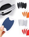 4pcs Set Of Door Stickers Carbon Fiber Scratch-resistant Car Handle Stickers
