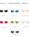 Fashion Women Sunglasses Famous Oval Sun Glasses Luxury Brand Metal Round Frames Black Small Cheap Eyewear