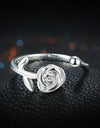 Beautiful rose tail ring sterling silver ring