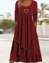 Women's Fashion Waist-controlled Love Decorative Dress