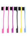 Beauty Double Side Edge Control Hair Comb Hair Brush Eyebrow Brush Hair Styling Salon Hair Accessories Random Color