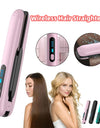 Wireless Hair Straightener Flat Iron Mini 2 IN 1 Roller USB 5000mAh Max 200 Degree Portable Cordless Curler 4 Levels Dry And Wet Uses