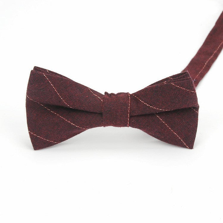 Men's cotton bow tie Korean fashion casual stripes