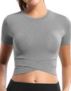 Sports fitness cropped yoga clothes T-shirt