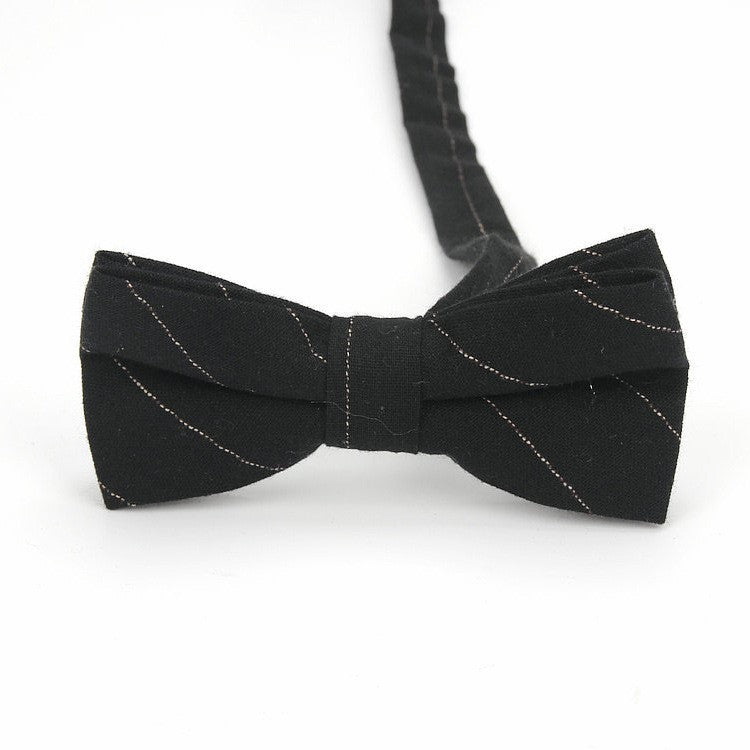 Men's cotton bow tie Korean fashion casual stripes