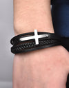 Multilayer leather bracelet