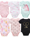 6-piece baby jumpsuit new short-sleeved baby clothes