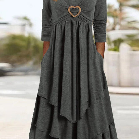 Women's Fashion Waist-controlled Love Decorative Dress