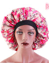 Beauty print Satin silk Bonnet sleep night cap