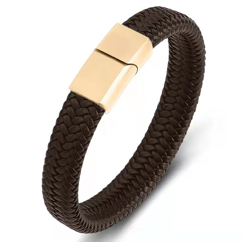 Leather Cord Bracelet Authentic Leather Weave