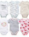 6-piece baby jumpsuit new short-sleeved baby clothes