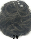 New Trendy Design Women Wavy Curly Messy Hair Bun Synthetic