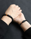 Twelve Constellation Elastic Bracelet Men Obsidian Couple