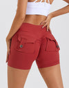 High Waist Hip Lifting Shorts With Pockets Quick Dry Yoga Fitness Sports Pants Summer Women Clothes