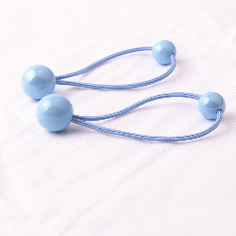 Colorful Hair Tie Shiny Hair Rope Ball Ball Head Rope Braided Headdress